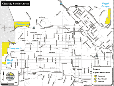 image of map for unincorporated Chatsworth, Kagel Canyon, West Hills