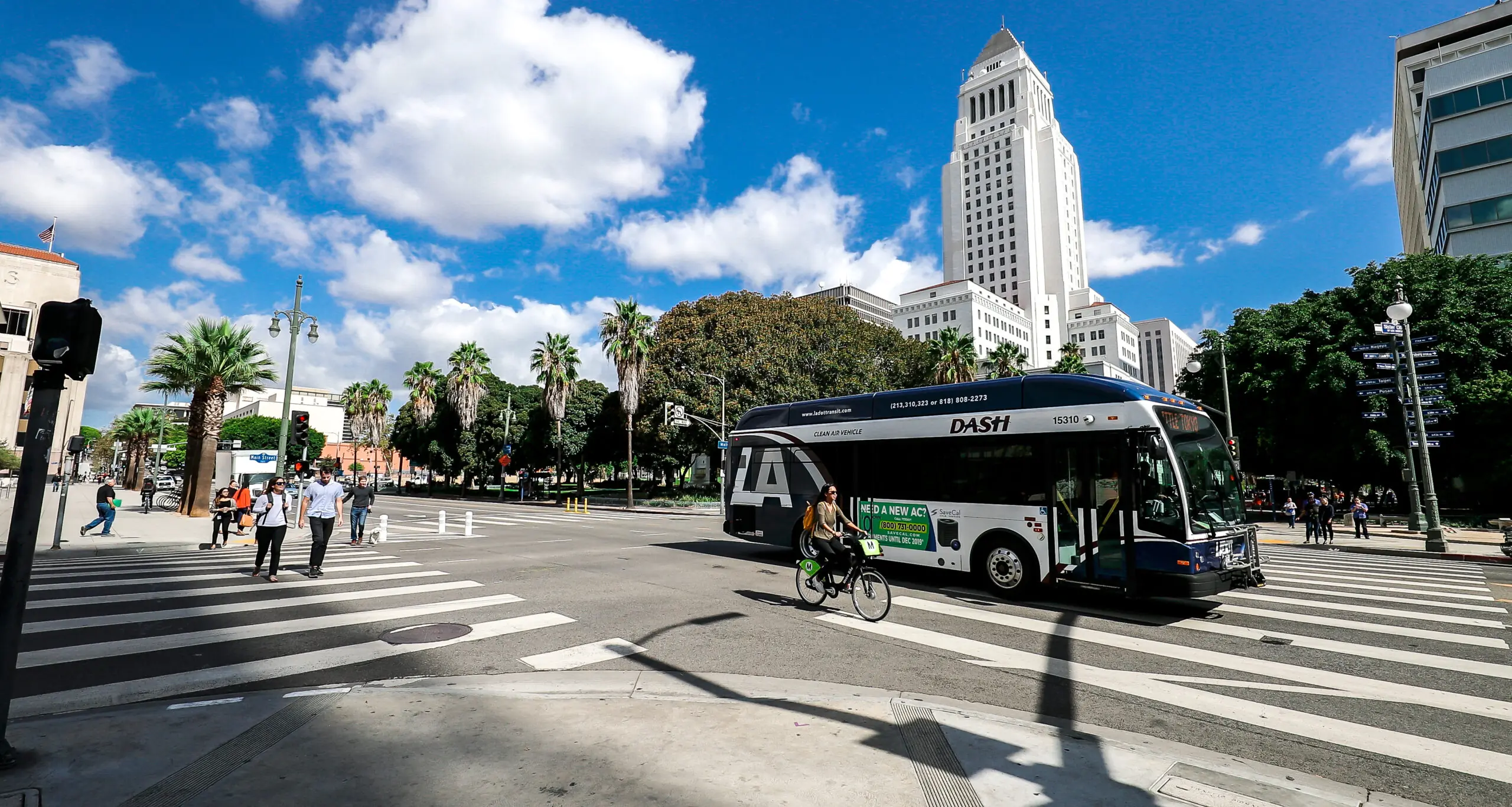 Metro Bus in Downtown Los Angeles